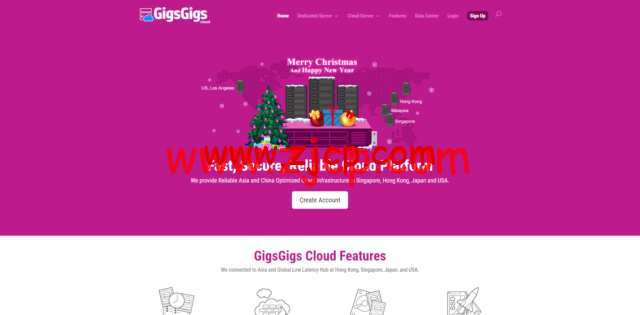 GigsGigsCloud#圣诞优惠#:美国CN2(CN2,CUVIP,CMI) / GLOBAL(10Gbps CMI 线路 ) VPS 2折促销 ,仅限月付-国外主机测评