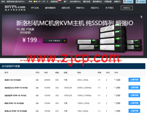 80VPS:香港/日本/韩国/美国1-16C站群服务器,800元/月起-国外主机测评