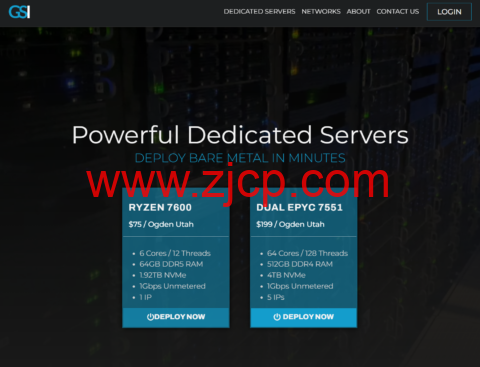 GorillaServers:犹他州独服,E3-1270Lv4/32GB/960GB SSD/1Gbps不限流量,$29/月-国外主机测评
