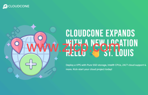 CloudCone：圣路易斯vps，1核/1GB/14GB SSD/1TB@1Gbps带宽，$12.99/年-国外主机测评